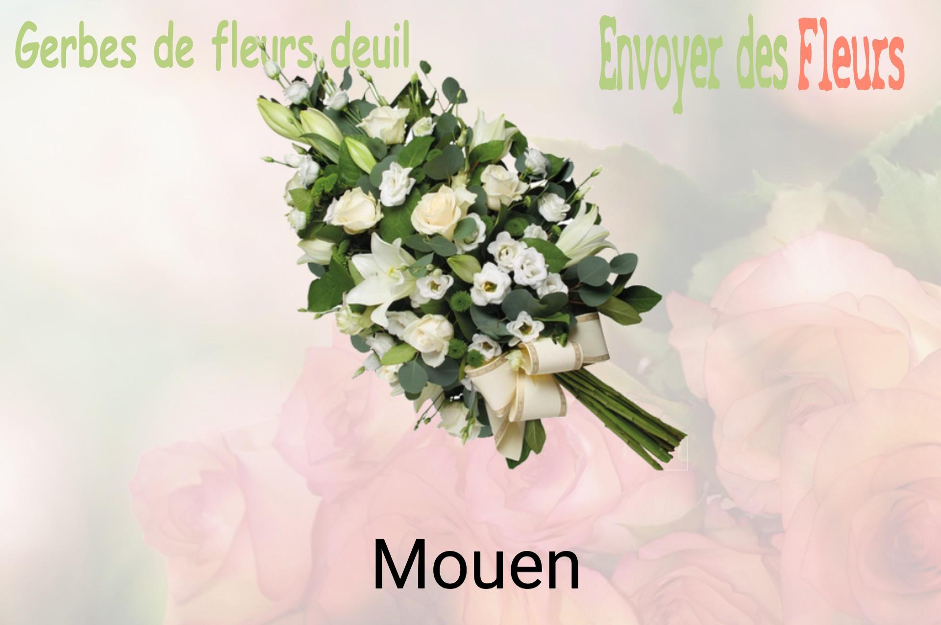 Gerbe de fleurs de deuil livrée à Mouen